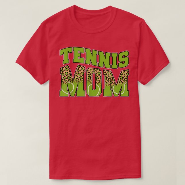 Funny Tennis Mama Mama Sport Lover Leopard Game Da T-Shirt (Design vorne)