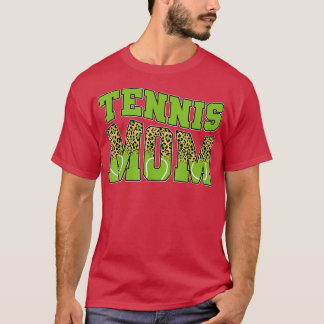 Funny Tennis Mama Mama Sport Lover Leopard Game Da T-Shirt