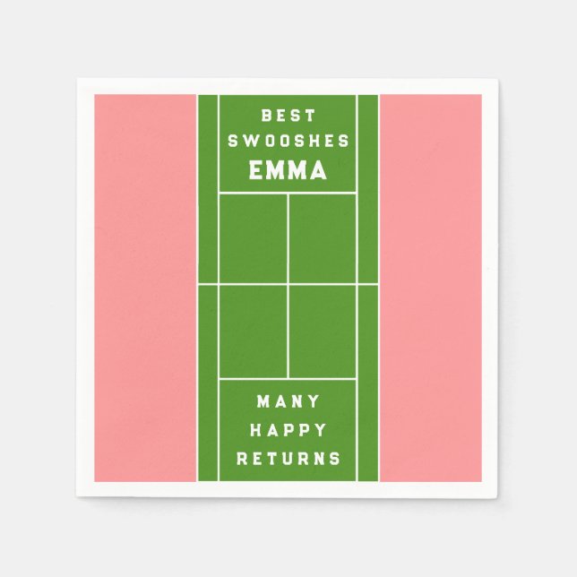 Funny Tennis Party Serviette (Vorderseite)