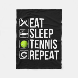 Funny Tennis Player Geschenk - Mittagessen Tennis Fleecedecke