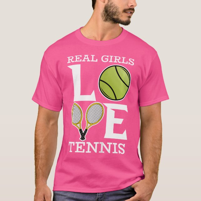 Funny Tennis Player Girl Joat and Tennis Coach Rac T-Shirt (Vorderseite)