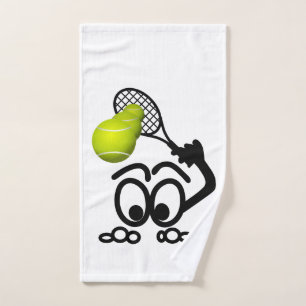Funny Tennis Player Handtuch