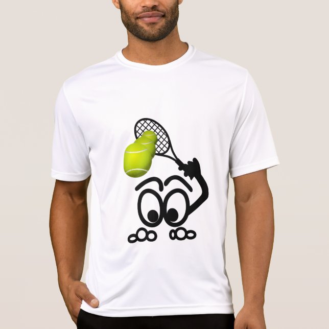 Funny Tennis Player Herren Aktive Wear T-Shirt (Vorderseite)