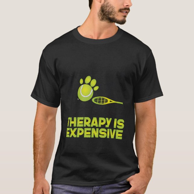 Funny Tennis Player Racket Dog Tennis und Hunde Be T-Shirt (Vorderseite)