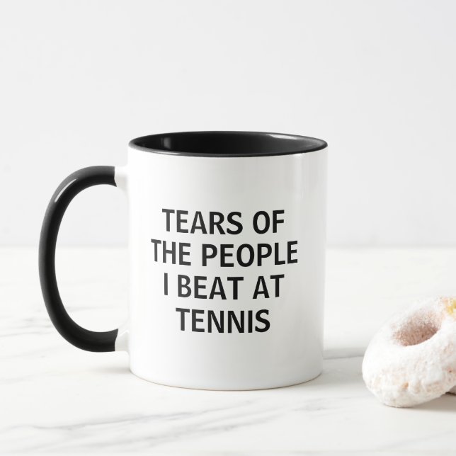 Funny Tennis Player Tasse (Mit Donut)