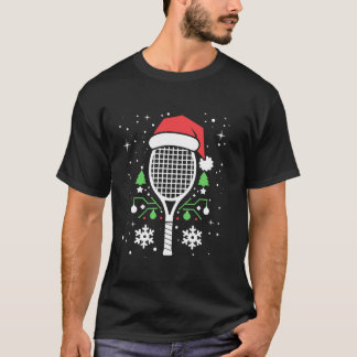 Funny Tennis Player Xmas Lights Tennis Weihnachten T-Shirt
