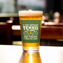 Funny Tennis Quote Typografy Beer