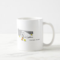 Funny Tennis spielt Basset Hound Tasse