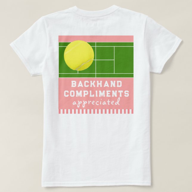 Funny Tennis T-Shirt (Design Rückseite)