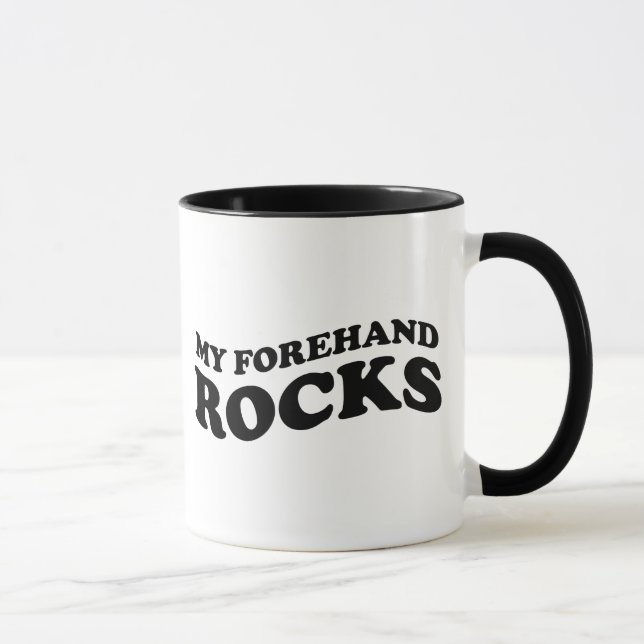 Funny Tennis Tasse: Meine Vorhand-Steine Tasse (Rechts)