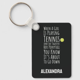 Funny Tennis Teen Girls Her Kids Sports Women Schlüsselanhänger