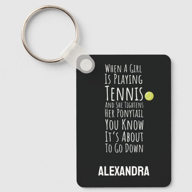 Funny Tennis Teen Girls Her Kids Sports Women  Schlüsselanhänger (Vorderseite)