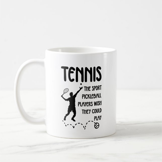 Funny Tennis – Tennis vs Pickleball Humor Kaffeetasse (Links)
