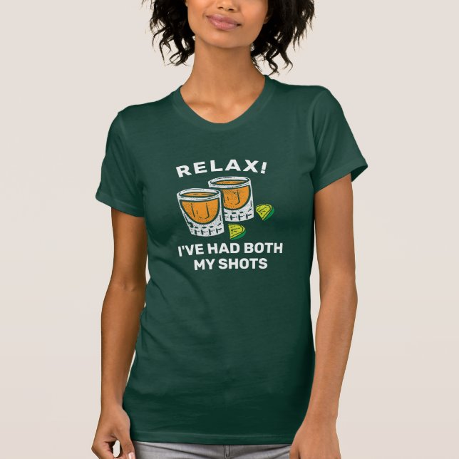 Funny Tequila COVID Impfung Trinken Party T-Shirt (Vorderseite)