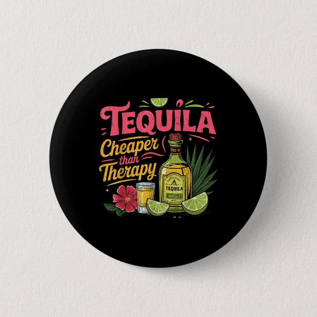 Funny Tequila Drinking Cinco De Mayo Mexikanisches Button (Vorderseite)