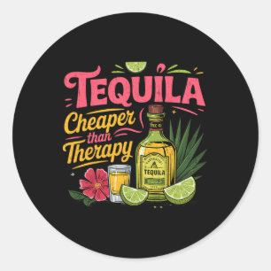 Funny Tequila Drinking Cinco De Mayo Mexikanisches Runder Aufkleber
