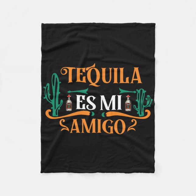 Funny Tequila Es Mi Amigo Tequila ist mein Freund  Fleecedecke (Vorderseite)