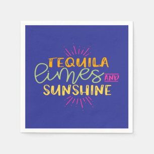 Funny Tequila Limes Sunshine Mexican Fiesta Serviette