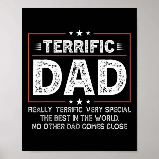 Funny Terrific Dad Donald Trump Happy Fathers Day  Poster (Vorne)