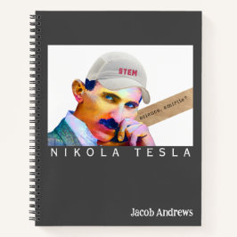 Funny Tesla Personalisiert Graph Notizbuch