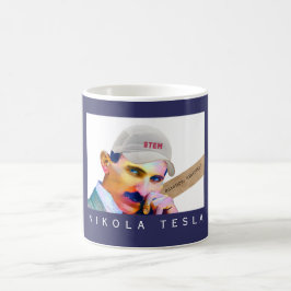 Funny Tesla Portrait Kaffeetasse