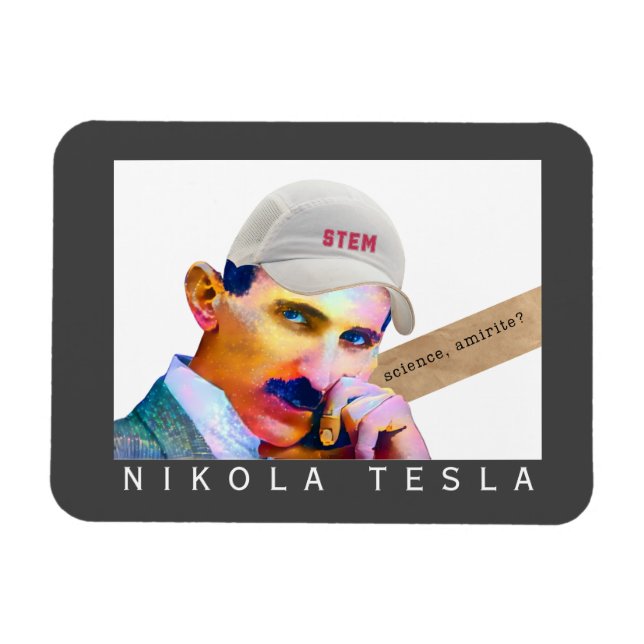 Funny Tesla Portrait Magnet (Horizontal)