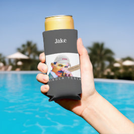 Funny Tesla Portrait Selters Dosenkühler