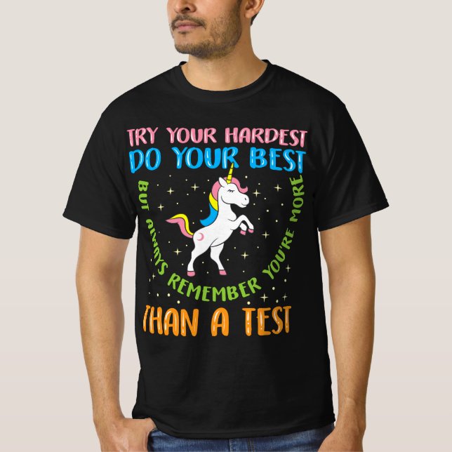 Funny Test Day Testing Mode Teacher Exam  T-Shirt (Vorderseite)