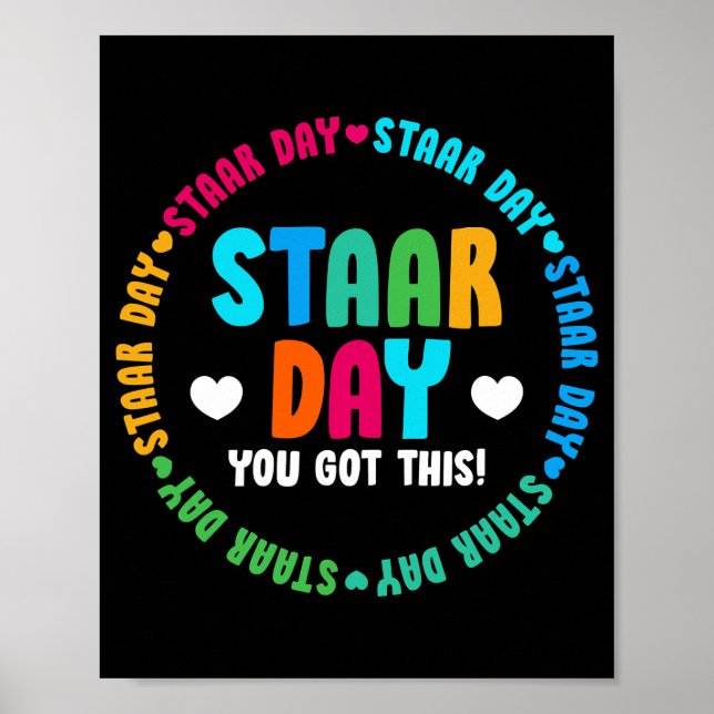 Funny Test STAAR Day Mode on Teacher Testing Poster (Vorne)