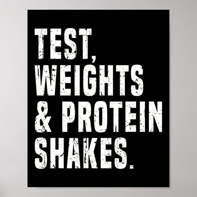 Funny Testosteron Test Steroid Spaß Bodybuilding Poster (Vorne)