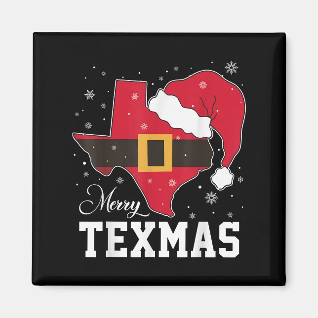 Funny Texas Merry Texmas Weihnachts-Staat Weihnach Magnet (Vorne)