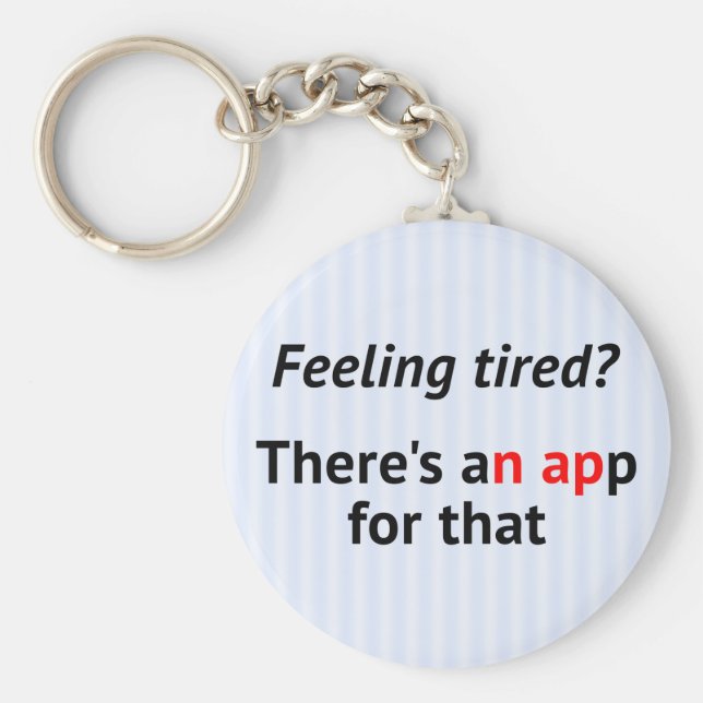 Funny Text Stripe Geek Schlüsselanhänger (Vorne)