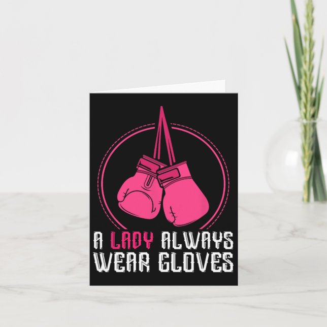 Funny Thai Boxing Women Geschenk Muay Thai Karte (Vorderseite)