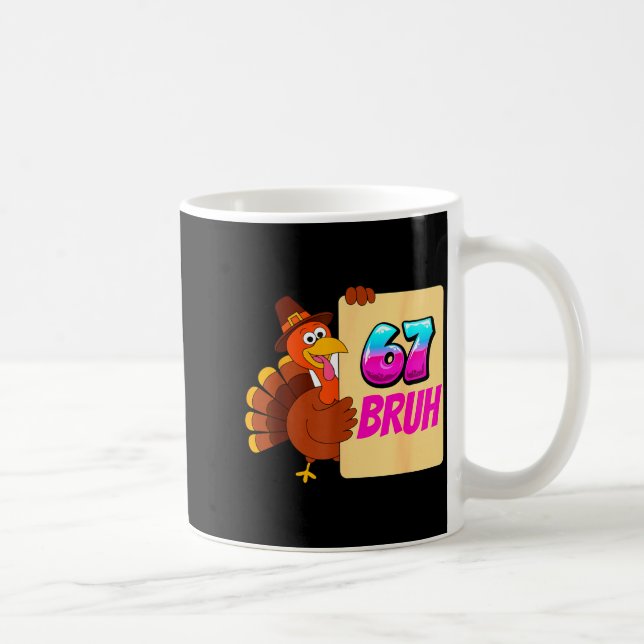Funny Thanksgiving 67 Baseball Drip Gobble Turkey  Kaffeetasse (Rechts)