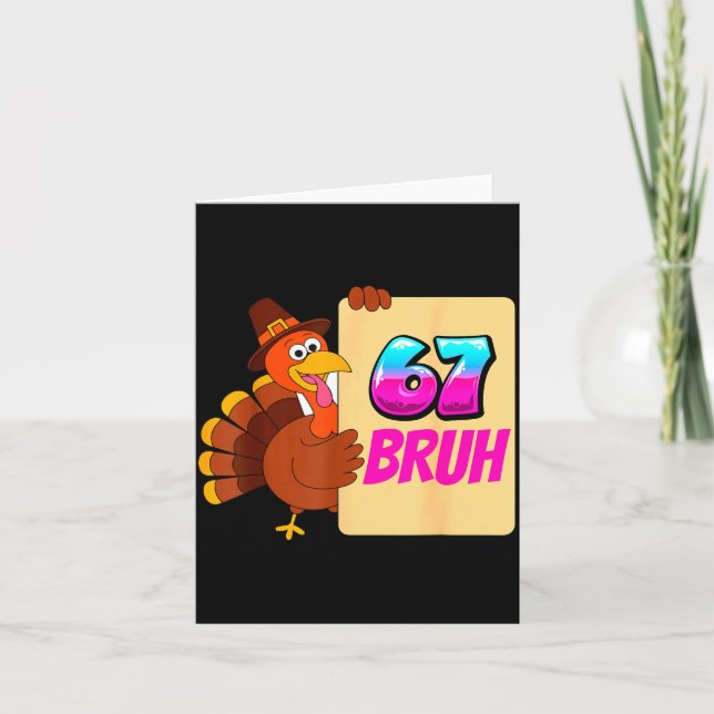 Funny Thanksgiving 67 Baseball Drip Gobble Turkey  Karte (Vorderseite)