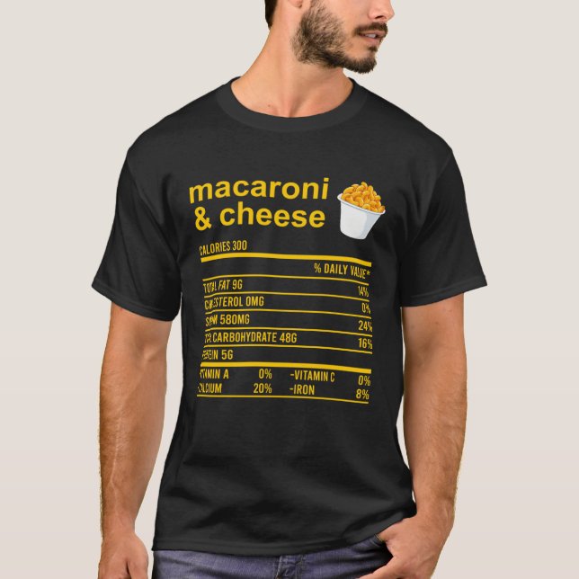 Funny Thanksgiving Apparel, Nutrition Fact Macaron T-Shirt (Vorderseite)