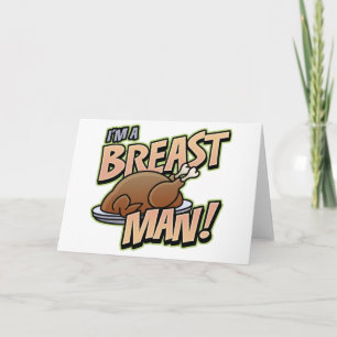 Funny Thanksgiving Breast Feiertagskarte