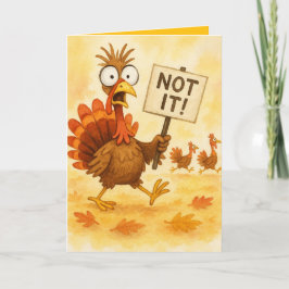 Funny Thanksgiving Card – Turkey Trouble Karte