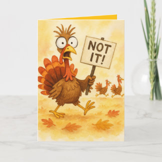 Funny Thanksgiving Card – Turkey Trouble Karte