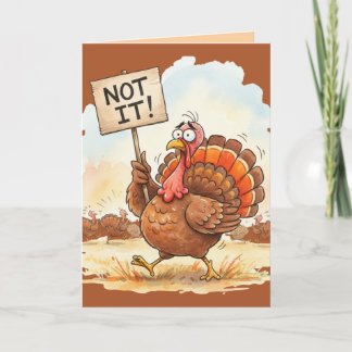 Funny Thanksgiving Card – Turkey Trouble Karte