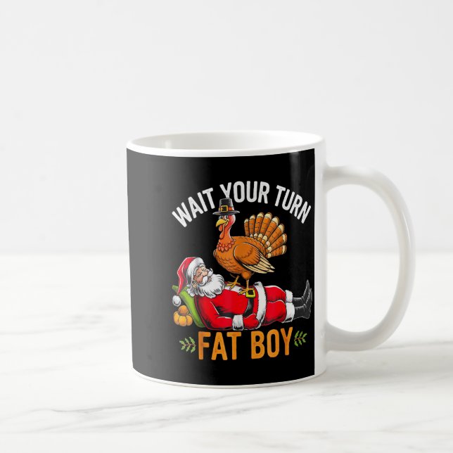 Funny Thanksgiving Christmas Turkey Vs Santa For M Kaffeetasse (Rechts)