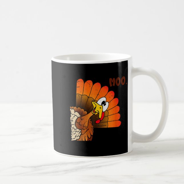 Funny Thanksgiving Cute Turkey Moo I'm A Cow Men W Kaffeetasse (Rechts)