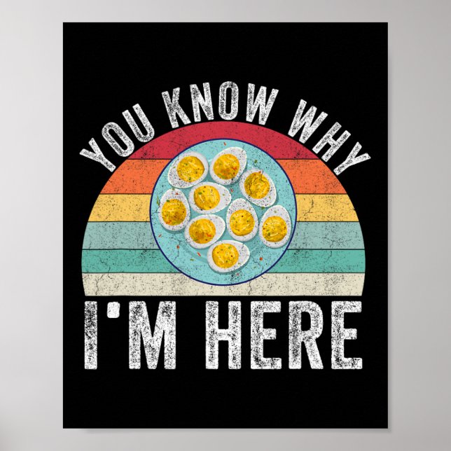 Funny Thanksgiving Deviled Eggs You Know Why I'm H Poster (Vorne)