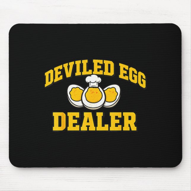 Funny Thanksgiving Fathers Day Retro Deviled Egg E Mousepad (Vorne)