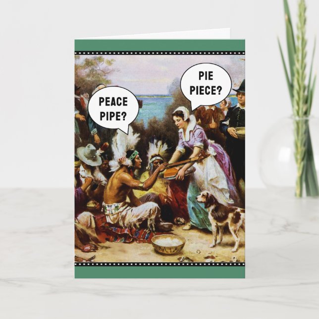 Funny Thanksgiving Feiertagskarte (Vorderseite)