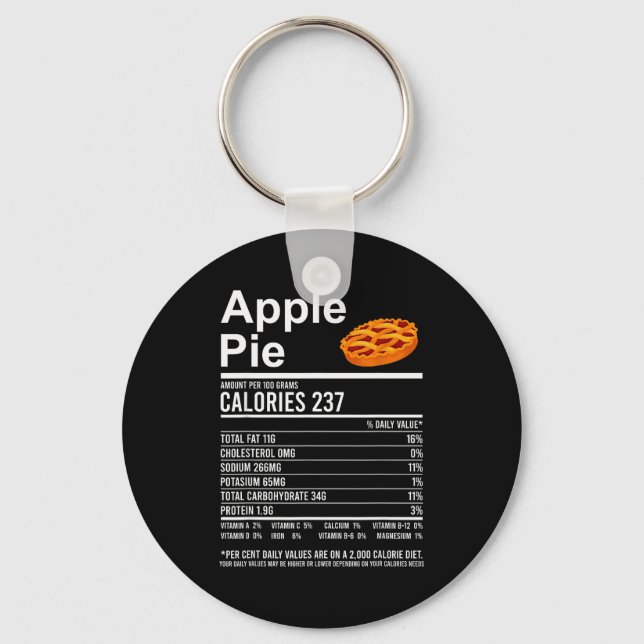 Funny Thanksgiving Food Apparel, E Nutrition Facts Schlüsselanhänger (Vorderseite)