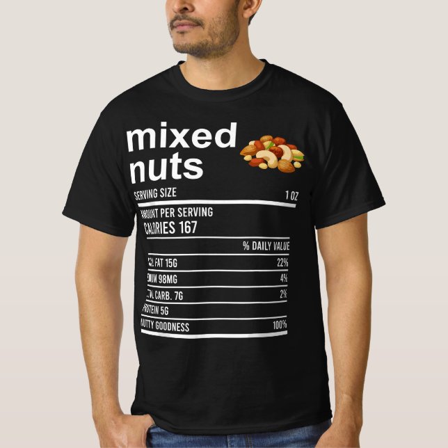 Funny Thanksgiving Food Apparel, Mixed Nuts Nutrit T-Shirt (Vorderseite)