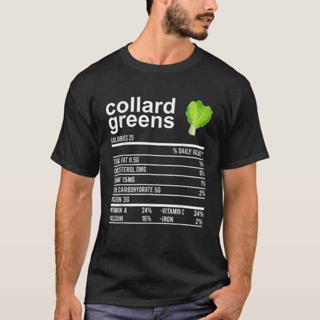 Funny Thanksgiving Food Collard Greens Nutrition F T-Shirt (Vorderseite)