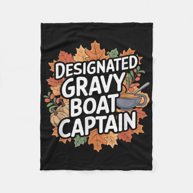 Funny Thanksgiving Food - Gravy Boat Captain  Fleecedecke (Vorderseite)