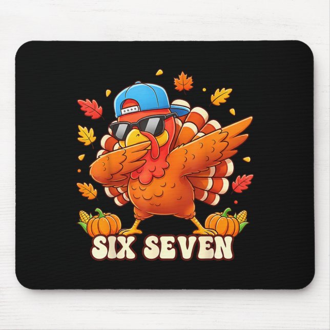 Funny Thanksgiving Outfit Kids Toddler Boys Dab Tu Mousepad (Vorne)
